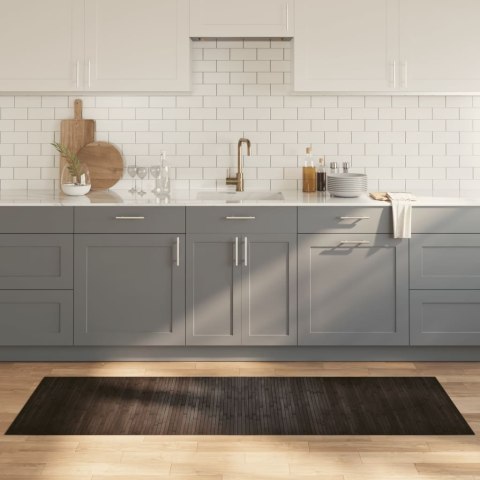 DYWAN PROSTOKĄTNY CIEMNOBRĄZOWY 70X200CM BAMBUSOWY