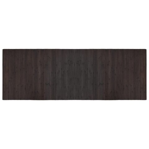 DYWAN PROSTOKĄTNY CIEMNOBRĄZOWY 70X200CM BAMBUSOWY