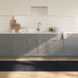 DYWAN PROSTOKĄTNY CZARNY 80X300CM BAMBUSOWY