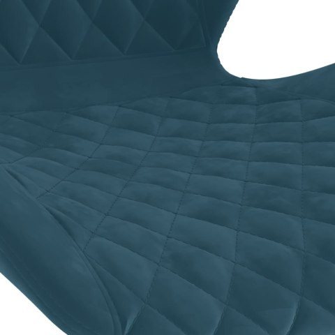 STOŁKI BAROWE 2 SZT. NIEBIESKIE TAPICEROWANE AKSAMITEM