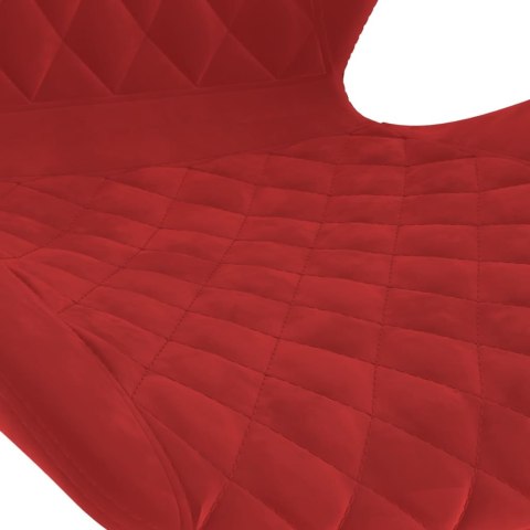 STOŁKI BAROWE 2 SZT. WINNA CZERWIEŃ OBITE AKSAMITEM