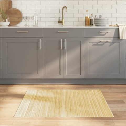 DYWAN PROSTOKĄTNY JASNY NATURALNY 80X100CM BAMBUSOWY