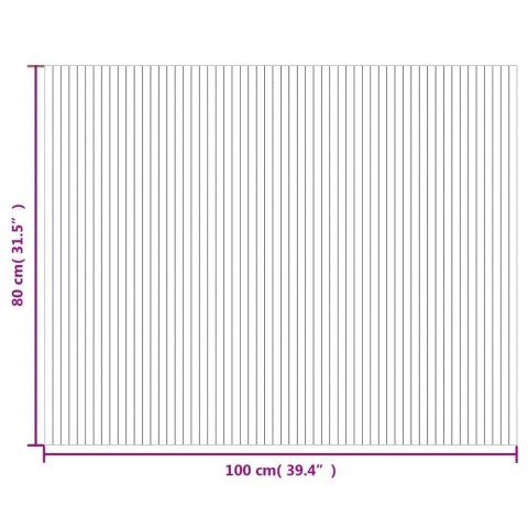 DYWAN PROSTOKĄTNY JASNY NATURALNY 80X100CM BAMBUSOWY