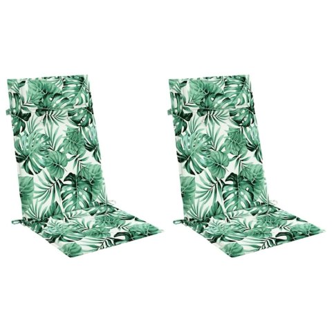 PODUSZKI NA KRZESŁA Z WYSOKIM OPARCIEM 2 SZT. WZÓR W LIŚCIE