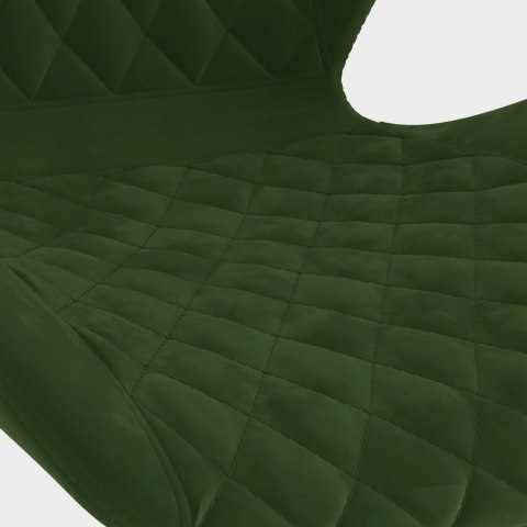 STOŁKI BAROWE 2 SZT. CIEMNOZIELONE TAPICEROWANE AKSAMITEM