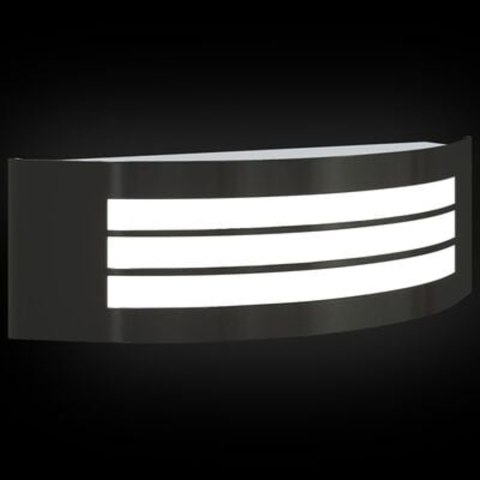CZARNA LAMPA ŚCIENNA ZE STALI NIERDZEWNEJ IP44