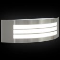 LAMPA ŚCIENNA 2 SZT. SREBRNA STAL NIERDZEWNA IP44