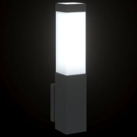 LAMPA ŚCIENNA NA ZEWNĄTRZ CZARNA STAL NIERDZEWNA IP44