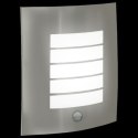 LAMPA ŚCIENNA Z CZUJNIKIEM 2 SZT. SREBRNA STAL NIERDZEWNA IP44