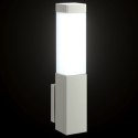 LAMPA ŚCIENNA ZEWNĘTRZNA SREBRNA STAL NIERDZEWNA IP44