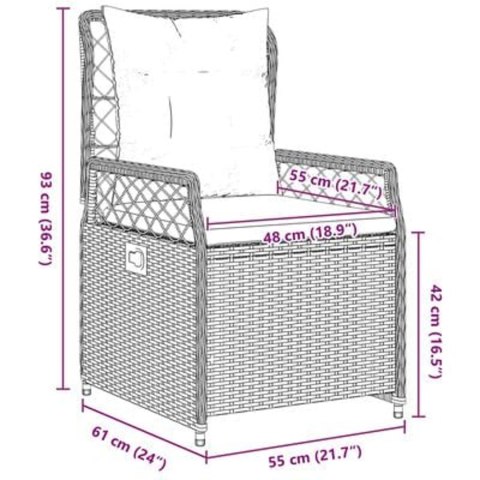 ZESTAW MEBLI DO OGRODU 5 CZĘŚCI BEŻOWY POLIRATTAN