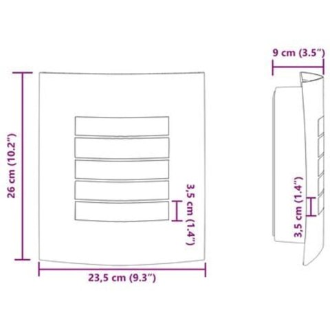 ZEWNĘTRZNE LAMPY ŚCIENNE 2 SZT. CZARNY STAL NIERDZEWNA IP44