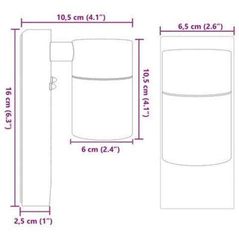 ZEWNĘTRZNY KINKIET CZARNY STAL NIERDZEWNA IP44