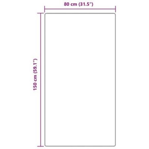 DYWAN SHAGGY Z LATEKSOWYM SPODEM BRĄZOWY 80X150CM