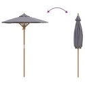 PARASOL OGRODOWY CIEMNOSZARY 150X210CM Z BAMBUSA