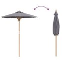PARASOL OGRODOWY CIEMNOSZARY 180X230CM Z BAMBUSA