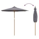 PARASOL OGRODOWY CIEMNOSZARY 240X260CM Z BAMBUSA