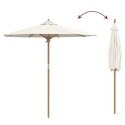 PARASOL OGRODOWY KREMOWY 217X230CM Z BAMBUSA