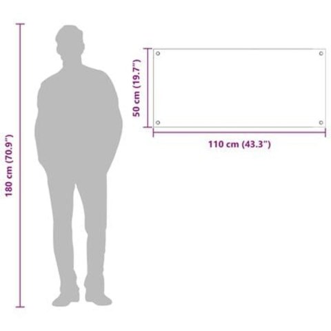 PRZEZROCZYSTA SZYBA KUCHENNEGO Z HARTOWANEGO SZKŁA 110X50X0,6CM