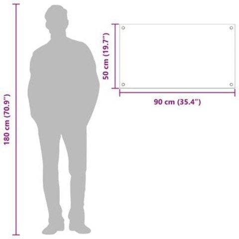 PANEL OCHRONNY DO KUCHNI CIEMNOSZARY 90X50X0,6CM SZKŁO HARTOWANE
