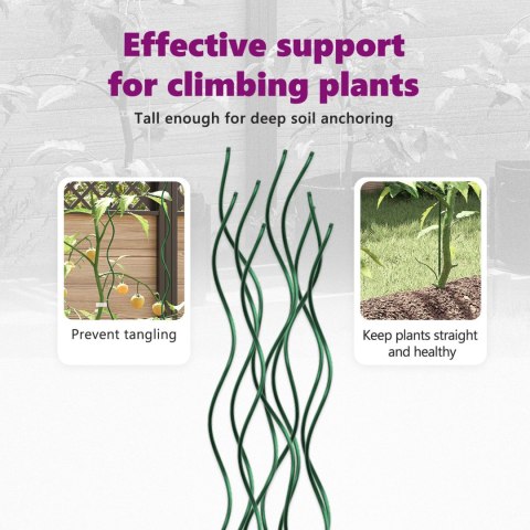 SPIRALNE WSPARCIA ROŚLIN 5 SZT. 170CM STAL