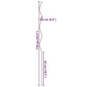 VidaXL Spiralne podpory do roślin 5 szt. 110 cm stal