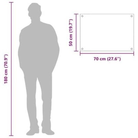 ZASŁONA KUCHENNA ŻÓŁTA 70X50X0,6CM SZKŁO HARTOWANE