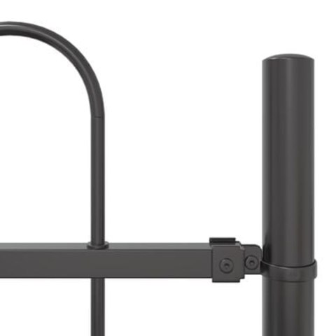 PŁOT OGRODOWY Z ZAOKRĄGLONYM SZCZYTEM SZARY 1,7X1M STAL