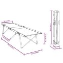 VidaXL Składane łóżka kempingowe 2 sztuki z torbą Szare 600D materiał Oxford