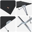 SKŁADANE ŁÓŻKO KEMPINGOWE Z TORBĄ DO PRZENOSZENIA CZARNY 600D OXFORD FABRIC