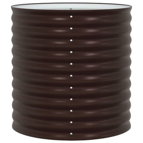 VidaXL Ogród Podniesiony - Brązowy 80x80x81 cm Stal Galwanizowana