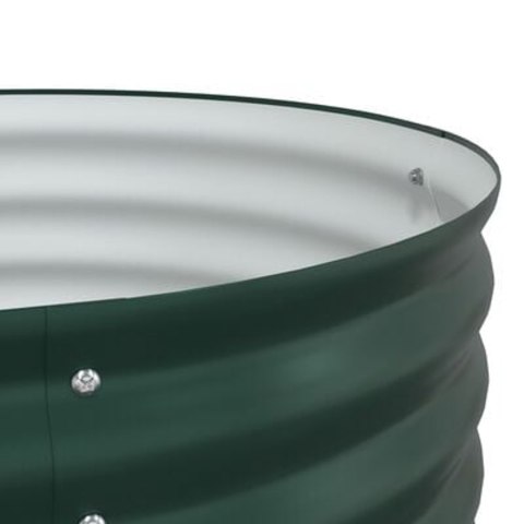 PODNIESIONA GRZĄDKA OGRODOWA ZIELONA 160X80X81CM STAL GALWANIZOWANA