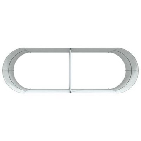 PODNIESIONE ŁÓŻKO DO OGRODU ZIELONE 240X80X81CM STAL GALWANIZOWANA