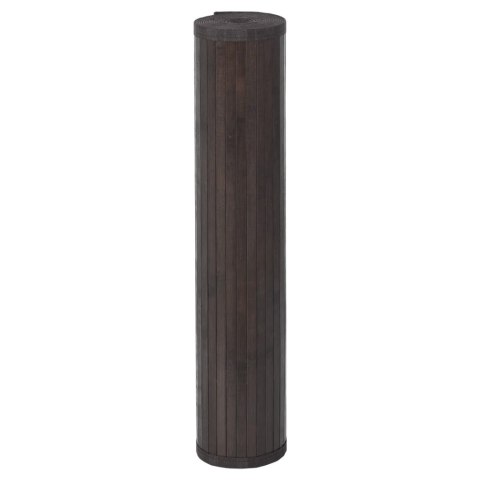 DYWAN PROSTOKĄTNY CIEMNOBRĄZOWY 100X200CM BAMBUSOWY