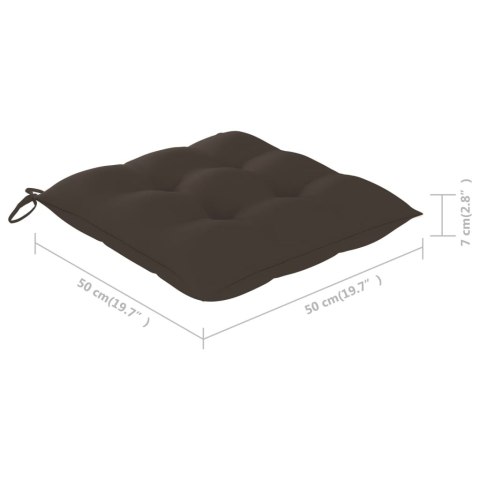 SZTAPLOWANE KRZESŁA OGRODOWE Z PODUSZKAMI 6 SZT. TEKOWE