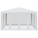 NAMIOT IMPREZOWY Z 8 ŚCIANAMI Z SIATKI BIAŁY 4X4M HDPE