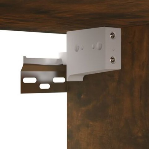 SZAFKI WISZĄCE POD TV 2 SZT. PRZYDYMIONY DĄB 60X30X30CM