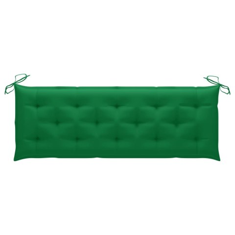 SZTAPLOWANA ŁAWKA OGRODOWA Z PODUSZKĄ 159CM DREWNO TEKOWE