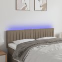ZAGŁÓWEK DO ŁÓŻKA Z LED TAUPE 144X5X78/88CM TKANINA