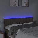 ZAGŁÓWEK DO ŁÓŻKA Z LED TAUPE 144X5X78/88CM TKANINA