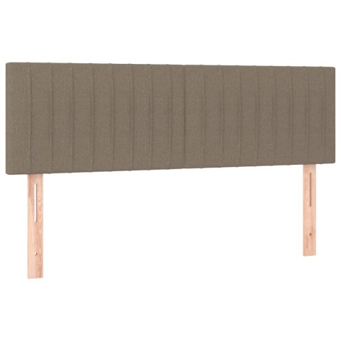 ZAGŁÓWEK DO ŁÓŻKA Z LED TAUPE 144X5X78/88CM TKANINA