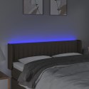 ZAGŁÓWEK DO ŁÓŻKA Z LED TAUPE 147X16X78/88CM TKANINA