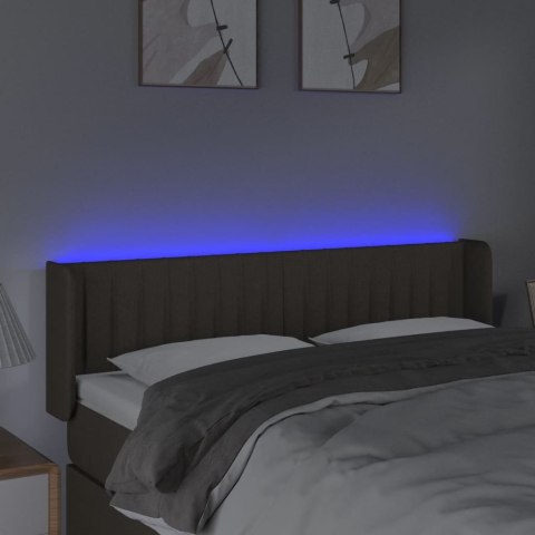 ZAGŁÓWEK DO ŁÓŻKA Z LED TAUPE 147X16X78/88CM TKANINA