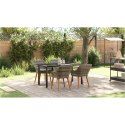5-CZĘŚCIOWY ZESTAW JADALNY DO OGRODU SZARY Z POLIRATTANU