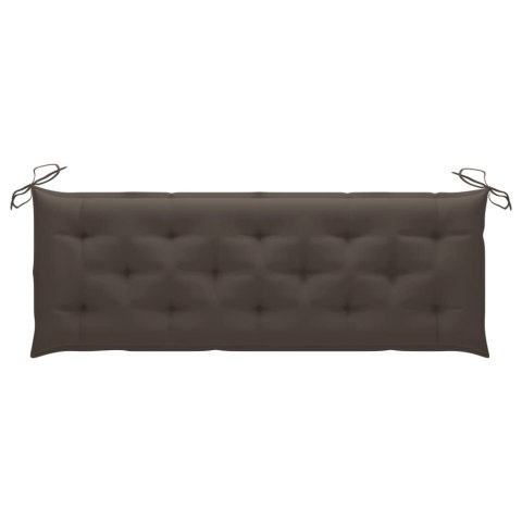 SZTAPLOWANA ŁAWKA OGRODOWA Z PODUSZKĄ 159CM DREWNO TEKOWE