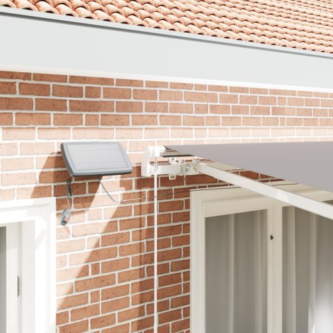 RĘCZNA MARKIZA Z LED JASNOSZARA 300X250CM MATERIAŁ ZAMIENNY DO MARKIZY 3X2,5M JASNOSZARA