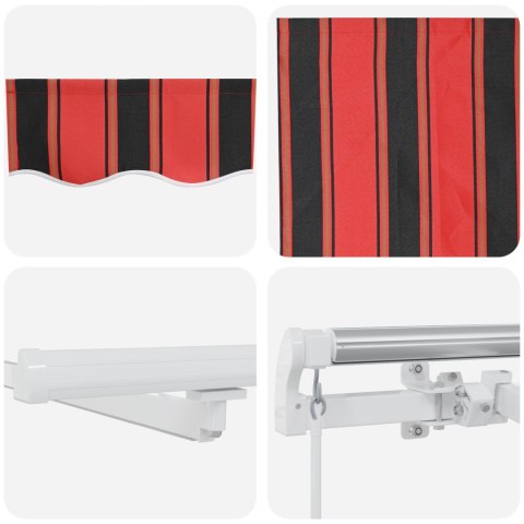 RĘCZNA MARKIZA CHOWANA Z LED POMARAŃCZOWA I BRĄZOWA 300X250CM