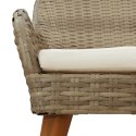 ZESTAW JADALNY 9-CZĘŚCIOWY BEŻOWY RATTAN POLIESTER