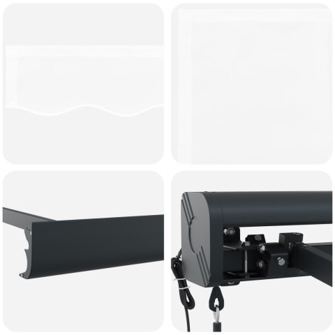 MARKIZA AUTOMATYCZNA CHOWANA OGRODOWA BIAŁA 350X250 CM CHRONI PRZED SŁOŃCEM