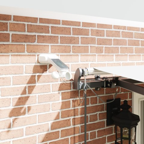 AUTOMATYCZNA CHOWANA MARKIZA OGRODOWA Z LED BIAŁA 400X300CM